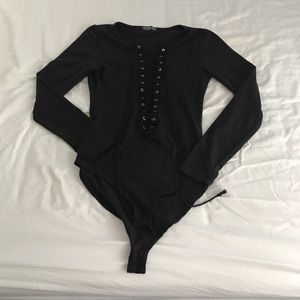 Fashion Nova Lace Up Bodysuit